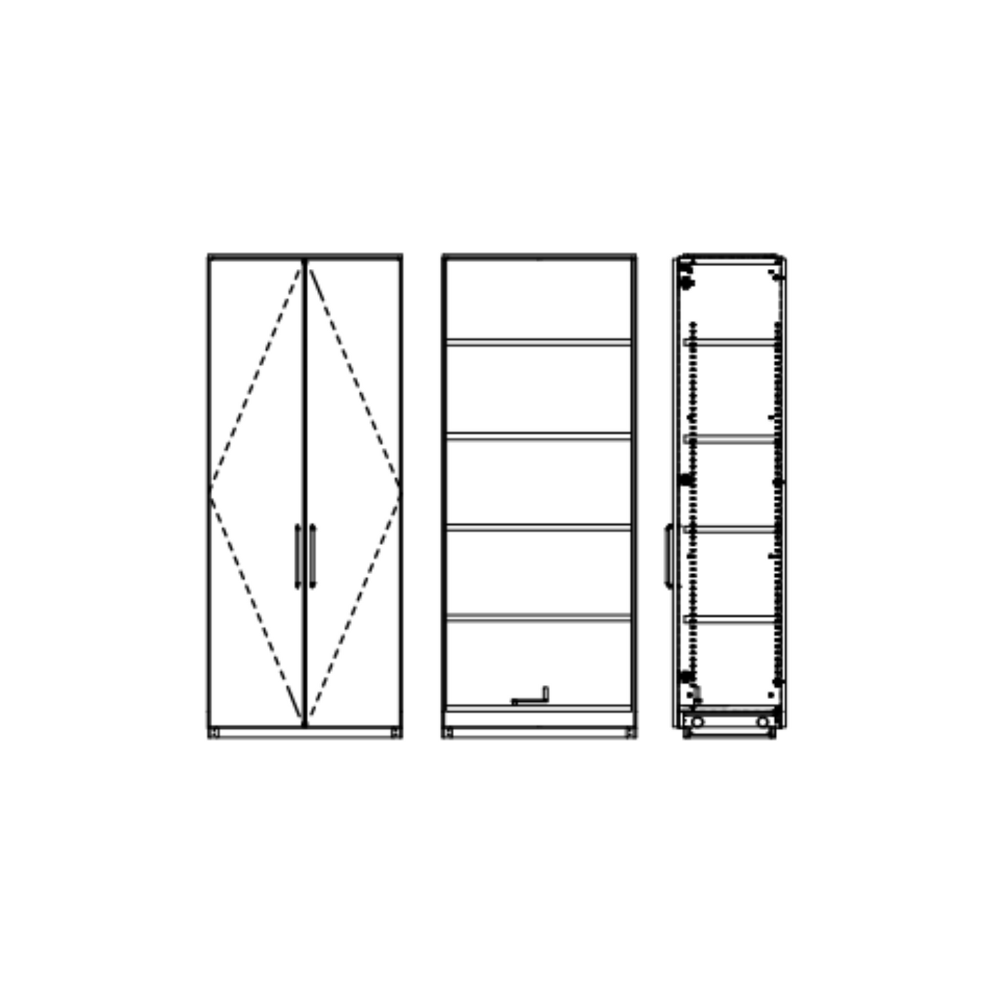 棚セット2枚扉／MP3-□□□□A
