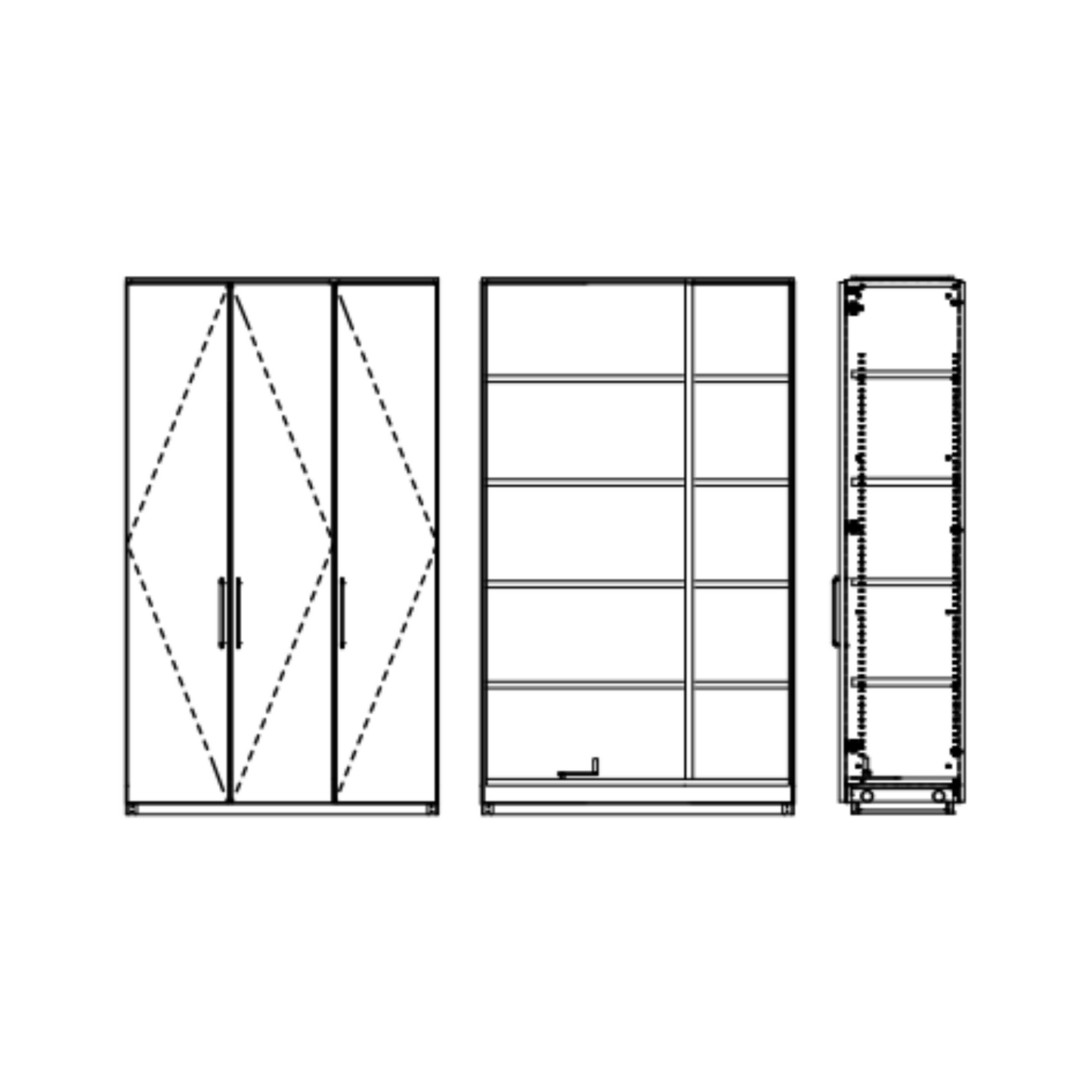棚セット3枚扉／MP3-□□□□AA
