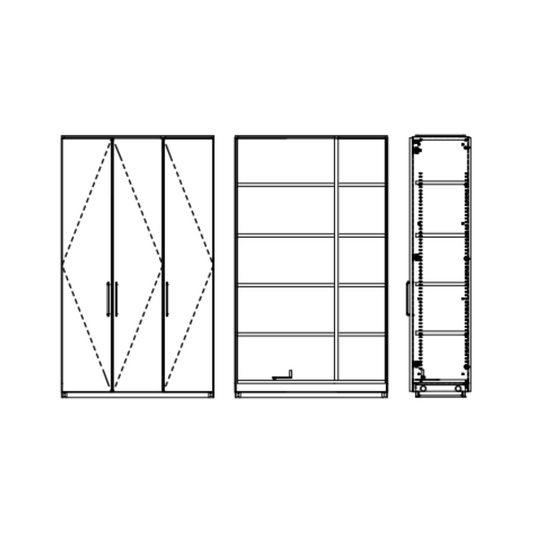 棚セット3枚扉／MP3-□□□□AA