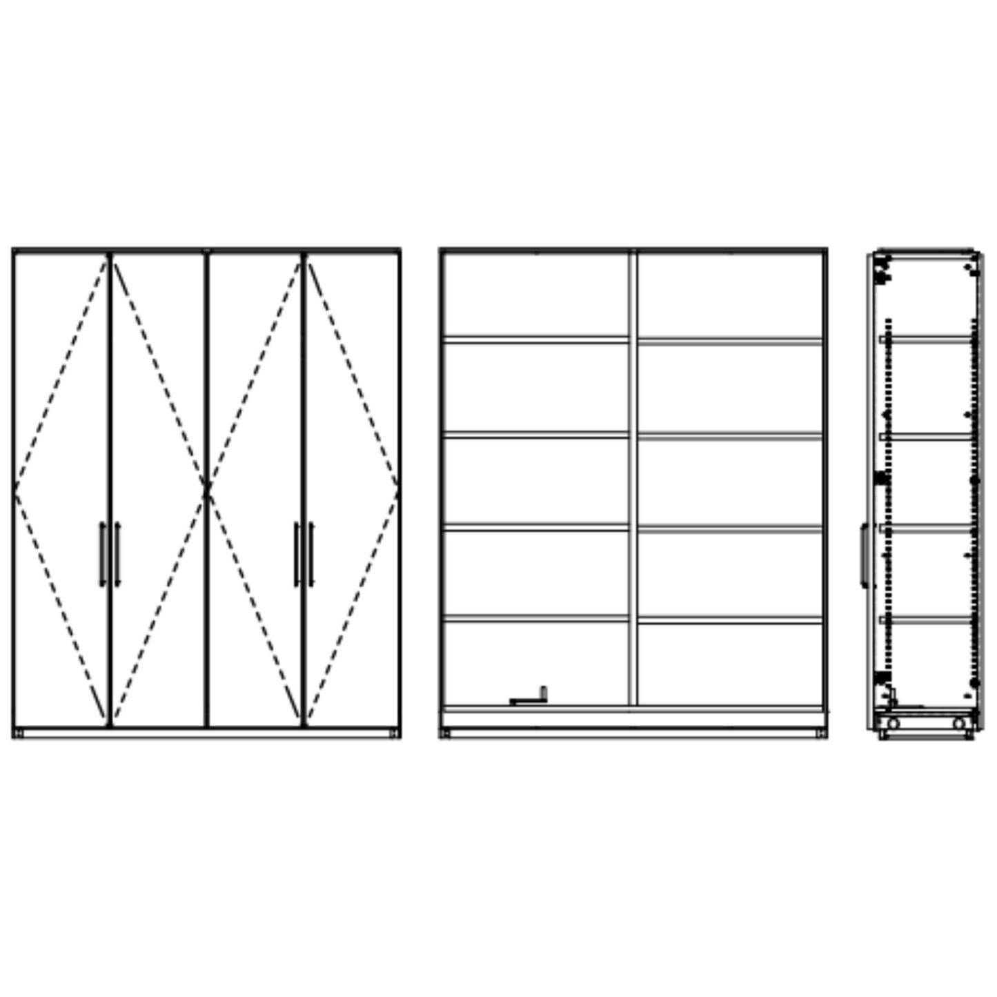 棚セット4枚扉／MP3-□□□□AA