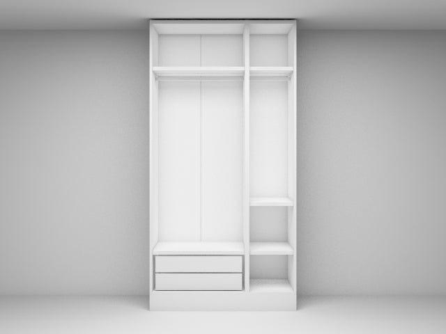 棚・パイプ・引出しセット3枚扉／MP3-1500HG